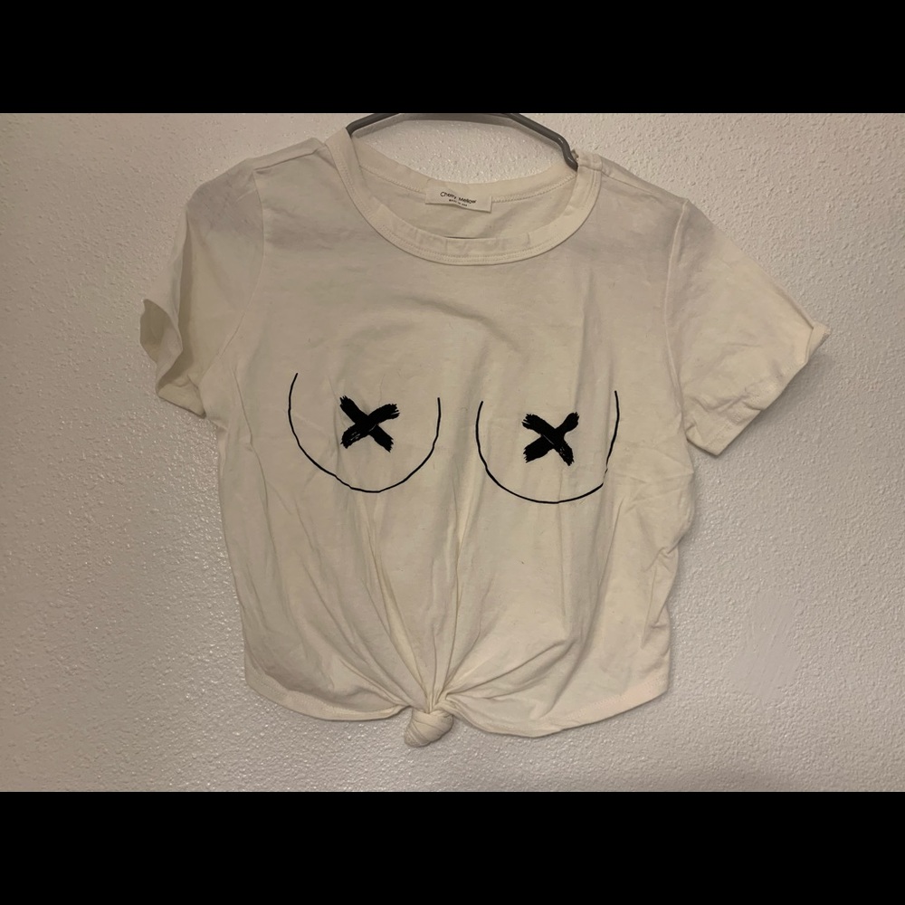 Feminist woman crop top, S